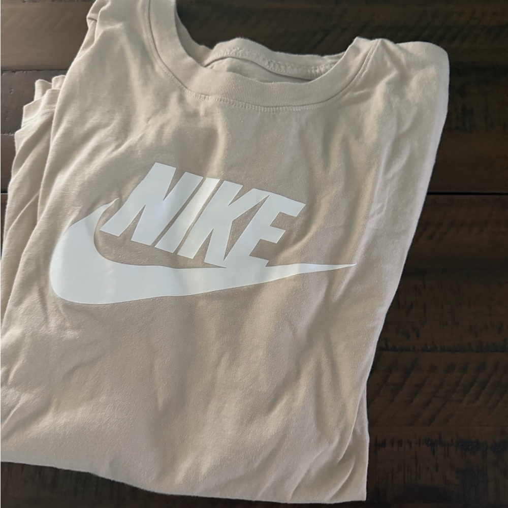 Nike Beige Tee with White Print